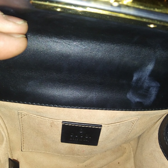 Signature gucci minibag with padlock and key - Picture 2 of 8